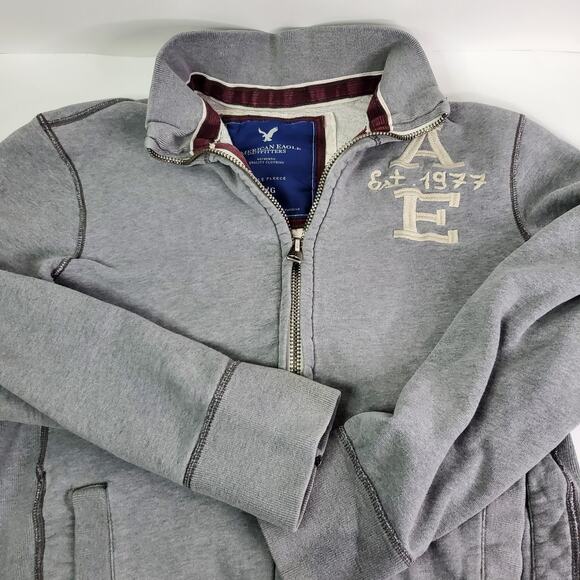 Vintage Y2K American Eagle AE Full Zip Thick Sweatshirt Jacket size Large - Picture 2 of 13